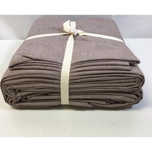 Moomee M01-BN-K Mauve Brown Breathable Durable Bedding Duvet Cover Set Size King - Picture 8 of 9